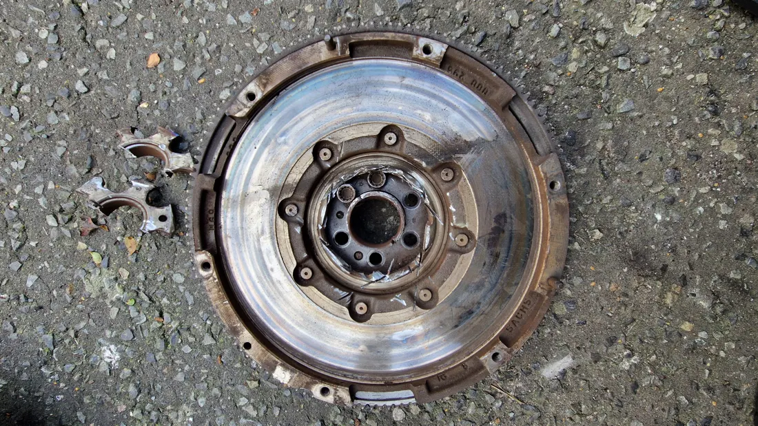 Worn dual mass flywheel